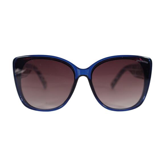 Steve Madden SHELBEA Oversized Cat Eye Sunglasses - Blue / Brown - NWT - Picture 1 of 8